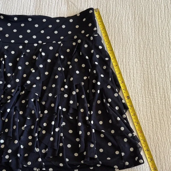 INC International Concepts Navy and White Ruffle Skirt / L - Picture 4 of 6